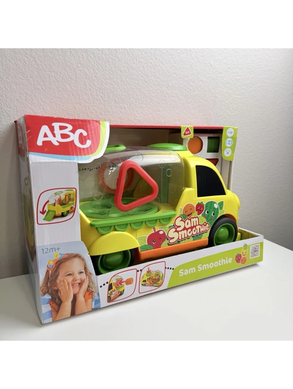 ABC Sam Smoothie Shape Sorter Truck Lights Sounds Learning Toy 12M+ New Box